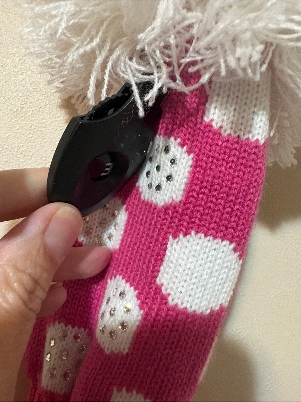 Golf Pink & White Dot Knit Headcover Just4Golf NWT